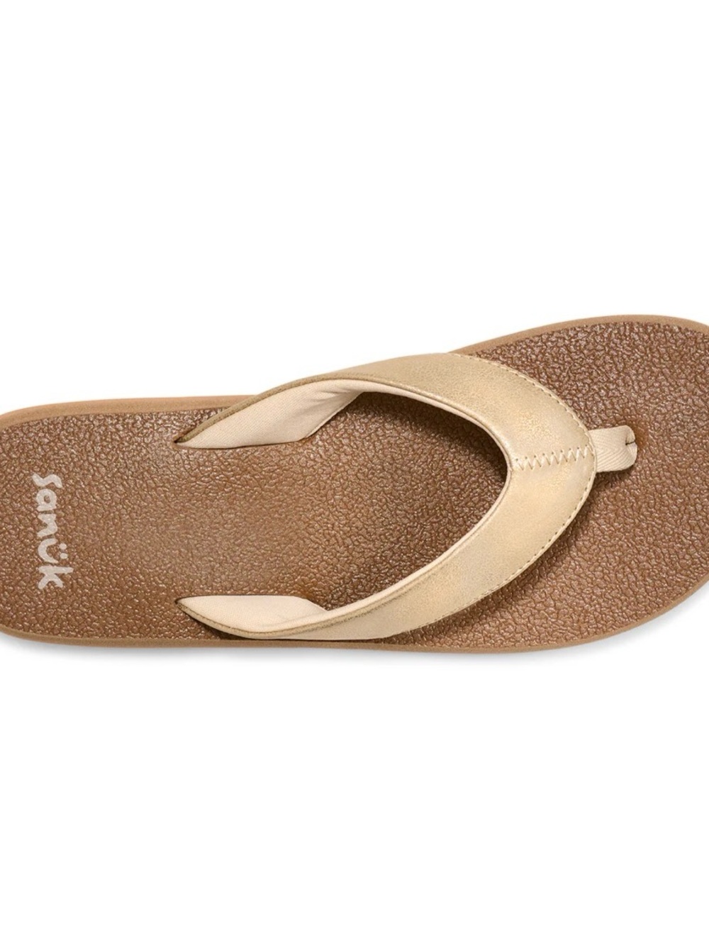 NEW Sanuk Women's champagne Yoga Mat flip flops - Picture 2 of 6